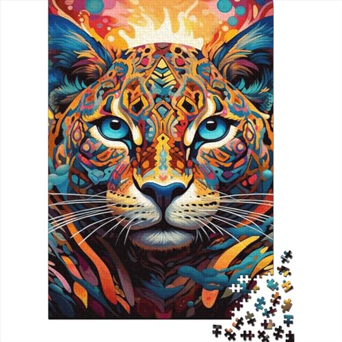 300-teiliges Tier-Leoparden-Puzzle für Erwachsene Teenager. Holzpuzzle für Kinder und Teenager. Lustige Puzzles 300 Teile (40 x 28 cm) von GQmoney