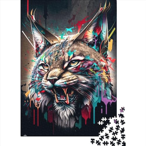 500 Teile LYNXPanorama-Set Links Puzzles Puzzle für Erwachsene Schwierigkeitsgrad Entspannende Spiele Spielzeug 500 Stück (52x38cm) von GQmoney