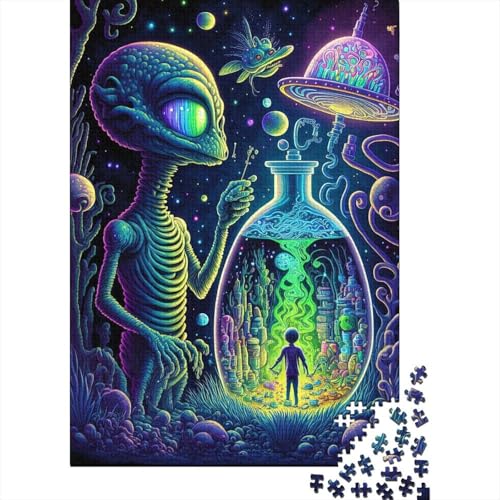 500-teiliges Alien-Monster6-Puzzle für Erwachsene, Puzzles für Erwachsene, Puzzles, Lernspielzeug, 500 Stück (52 x 38 cm) von GQmoney