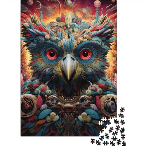 500-teiliges Holzpuzzle mit Eulentieren für Kinder und Jugendliche ab 12 Jahren. Anspruchsvolle Puzzlegeschenke, Raumdekoration, 500 Teile (52 x 38 cm) von GQmoney