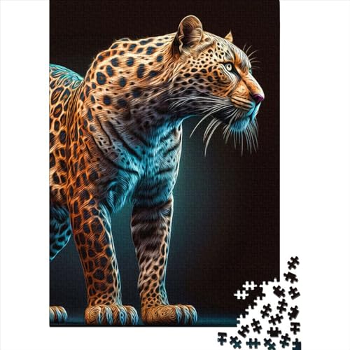 500-teiliges Jaguar-Puzzle, Puzzle für Erwachsene, Schwierigkeitsgrad: Puzzle, Lernspiel, Spielzeug, Familiendekoration, 500 Teile (52 x 38 cm) von GQmoney