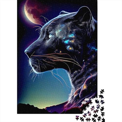 500-teiliges Puzzle, Puzzle für Erwachsene, Standard-Puzzle, Panther-Puzzle, Familiendekoration, pädagogisches Spielzeug, Spiel, 500 Teile (52 x 38 cm) von GQmoney