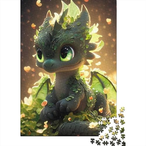 500-teiliges Puzzle, süße Baby-Drachen, Holzpuzzle, Familienaktivität, 500 Teile (52 x 38 cm) von GQmoney