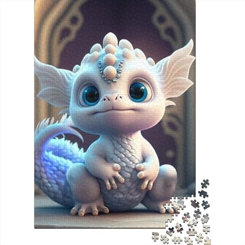 500-teiliges Puzzle, süße Baby-Drachen, Holzpuzzle, Familienaktivität, 500 Teile (52 x 38 cm) von GQmoney