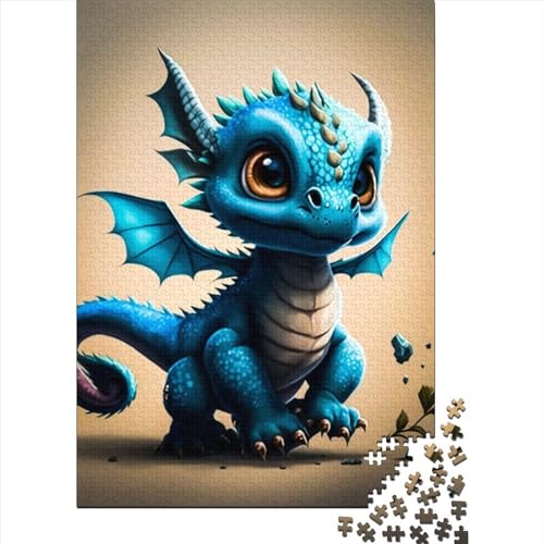 500-teiliges Puzzle „Baby Dragon 2“ für Erwachsene, Holzpuzzle, Erwachsenenpuzzle, Lernspiel für Erwachsene Teenager, 500 Teile (52 x 38 cm) von GQmoney