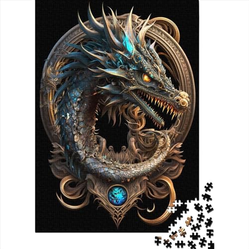 500-teiliges Puzzle „Mystische kosmische Drachen“, Schwierigkeitsgrad für Erwachsene, Lernspiele, Spielzeug, Familiendekoration, 500 Stück (52 x 38 cm) von GQmoney