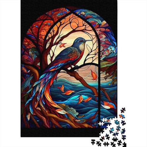 500-teiliges Puzzle „Vogel im Herbst“ für Erwachsene ab 18 Jahren – Familienaktivitäts-Puzzle, Lernspiele, schwierig und herausfordernd, 500 Teile (52 x 38 cm) von GQmoney