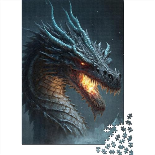 500-teiliges Puzzle Art Ice Dragon Square Puzzles, für Kinder und Holzbrettpuzzles Puzzle für Sommerliebhaber 500 Teile (52 x 38 cm) 规则22：Puzzle von GQmoney