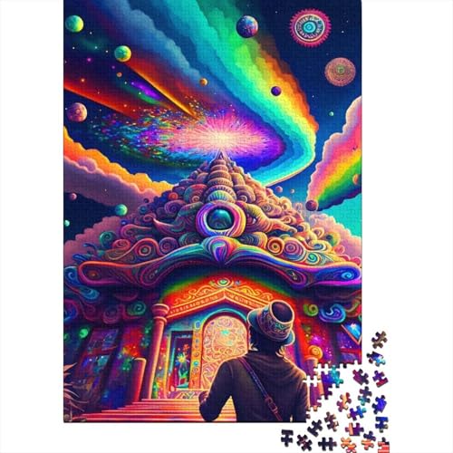 500-teiliges Puzzle für Erwachsene, 500-teiliges Rainbow Spirit-Puzzle für Teenager, Holzbrett-Puzzle, Spielzeug, Denkspiel, 500 Teile (52 x 38 cm) von GQmoney