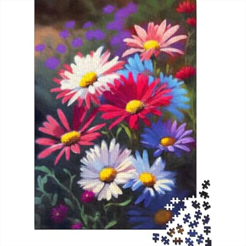 500-teiliges Puzzle für Erwachsene, Blumen, Mama, Mutter, Aster, kreatives quadratisches Puzzle für Erwachsene und Holzpuzzle, Lernspiel für Erwachsene, 500 Teile (52 x 38 cm) von GQmoney