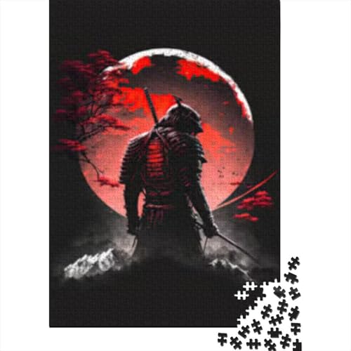 500-teiliges Puzzle für Erwachsene, Samurai-Puzzle für Erwachsene, Holzpuzzle, pädagogisches Stressabbau-Spielzeug, Puzzle 500 Teile (52 x 38 cm) von GQmoney