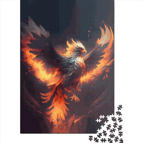 500-teiliges Puzzle für Kinder, 500-teiliges Phoenix-Puzzle für Teenager, Holzbrett-Puzzle, Spielzeug, Denkspiel, 500 Teile (52 x 38 cm) von GQmoney