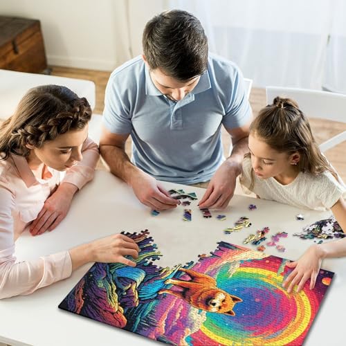 500-teiliges Puzzle für Kinder, 500-teiliges Puzzle, 500-teiliges süßes Farb-Shiba Inu12, 500-teiliges Puzzlespiel, Geschenk für Kinder und Teenager, 500-teilig (52 x 38 cm) von GQmoney