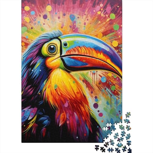 500-teiliges Puzzle für Teenager, Kunst-Tukane, Puzzle für Erwachsene, Holzpuzzle, Dekompressionsspiel, Spielzeugpuzzle, 500 Stück (52 x 38 cm) von GQmoney