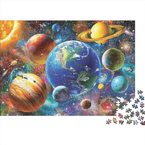 500-teiliges Puzzle mit wunderschönem Planeten für Erwachsene, Puzzle, Puzzle für Erwachsene, einzigartige Heimdekoration und Geschenke, 500 Teile (52 x 38 cm) von GQmoney