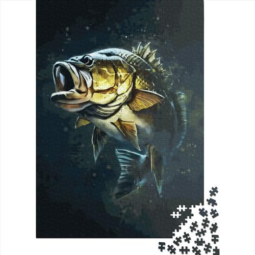 500-teiliges Puzzle zum Thema Angeln und Fische für Erwachsene und Teenager, Holzpuzzle für Kinder, Denksport-Puzzle 500 Teile (52 x 38 cm) von GQmoney