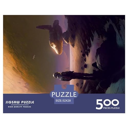 500-teiliges Raumschiff, Mars-Puzzle für Erwachsene, Puzzles für Teenager, Geschenke, Lernspiel für Erwachsene Teenager, Halloween 500 Teile (52 x 38 cm) von GQmoney