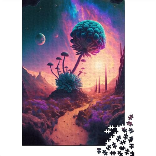 500-teiliges Shroom Planet-Puzzle für Erwachsene Teenager, Puzzle für Erwachsene und Teenager, Lernspiele für zu Hause, DIY-Spielzeug, 500 Teile (52 x 38 cm) von GQmoney