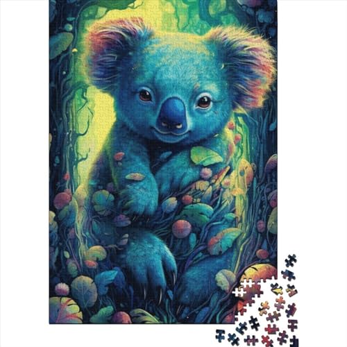 500-teiliges Tier-Koala-Puzzle für Erwachsene und Teenager. Holzpuzzle für Kinder und Teenager ab 12 Jahren. 500 Teile (52 x 38 cm) von GQmoney