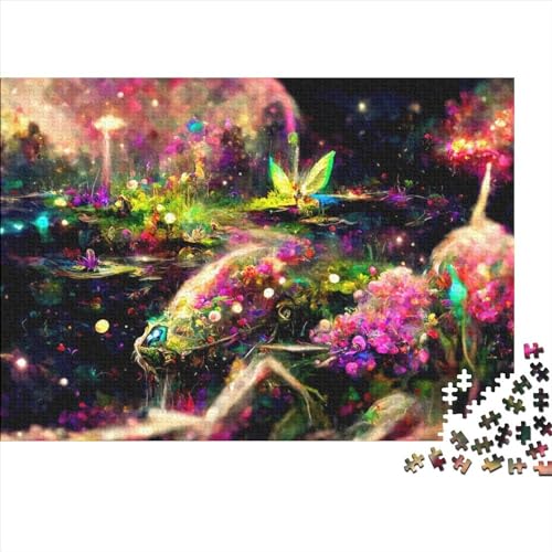 500-teiliges Twilight Psychedelia-Puzzle für Erwachsene, Holzpuzzle für Erwachsene und Teenager, Lernpuzzle, 500 Teile (52 x 38 cm) von GQmoney