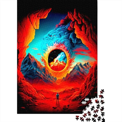 500-teiliges farbenfrohes Weltraum-Puzzle, Schwierigkeitsgrad: Puzzle, Lernspiele, Spielzeug, 500 Stück (52 x 38 cm) von GQmoney