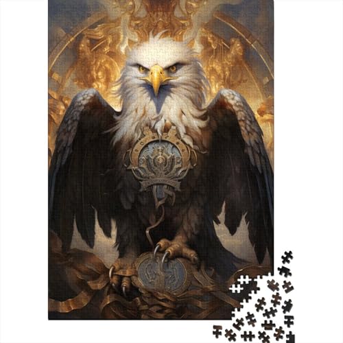 Adler-Puzzle, schwierige Herausforderung, 100 % recycelter Karton, Puzzle für Kinder und Erwachsene ab 12 Jahren, 38 x 26 cm, 1000 Teile von GQmoney