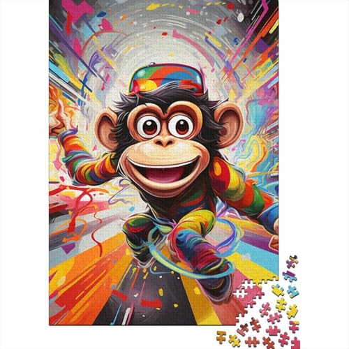 Affen-Puzzle, lustiges Premium-Papp-Puzzle für Jungen oder Mädchen, 38 x 26 cm, 1000 Teile von GQmoney