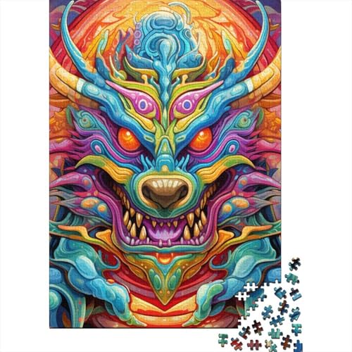 Art Flying Dragons Holzpuzzle für Erwachsene, Puzzle 1000 Teile, Puzzlespiel für Erwachsene, interessantes Spielzeug, personalisiertes Puzzle, Lernspielzeug von GQmoney