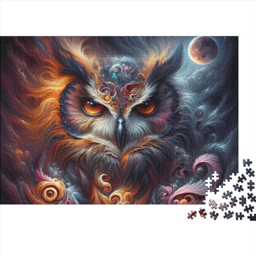 Art Owl Puzzle für Erwachsene, 500 Teile, Puzzles für Erwachsene und Teenager ab 12 Jahren, 500 Teile (52 x 38 cm) von GQmoney