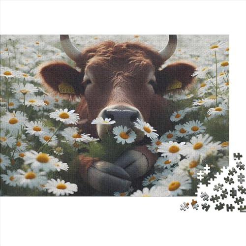 Artistic Bull Puzzles 1000 Teile Holzpuzzles für Erwachsene und Teenager Familienspiel 1000 Teile (75x50cm) von GQmoney