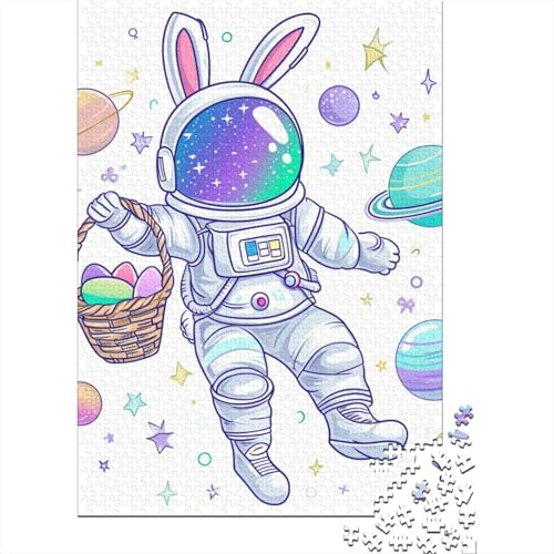 Astronauten-Puzzle, Gehirnaufgabe, 100 % recycelter Karton, Puzzle für Damen und Herren, 38 x 26 cm, 1000 Teile von GQmoney