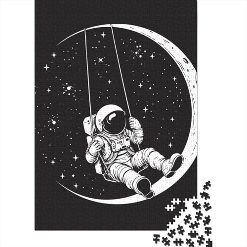 Astronauten-Puzzle, Premium-Puzzle, 100 % recyceltes Kartonpapier, rechteckig, Puzzle für Erwachsene, Teenager, einzigartiges Geschenk, 70 x 50 cm, 1000 Teile von GQmoney