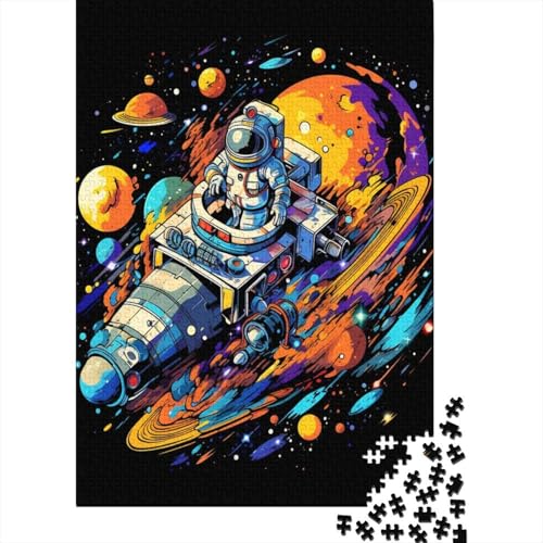 Astronauten-Puzzle-freundliche Materialien, 100 % recycelter Karton, Puzzle für Damen und Herren, einzigartiges Geschenk, 38 x 26 cm, 1000 Teile von GQmoney