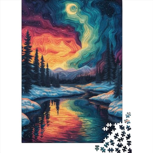 Aurora Puzzle Präzises ineinandergreifendes Papier, rechteckiges Puzzle für Erwachsene und Kinder, einzigartiges Geschenk, 70 x 50 cm, 1000 Teile von GQmoney