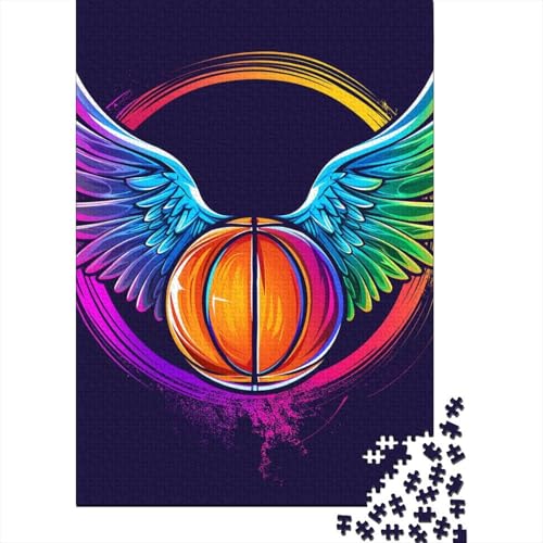 Basketball-Puzzle, herausfordernd, 100 % recycelter Karton, Puzzle für Erwachsene und Kinder, 38 x 26 cm, 1000 Teile von GQmoney