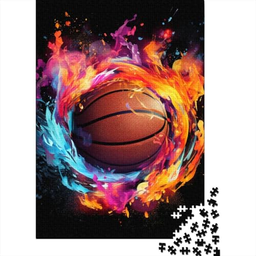 Basketball-Puzzle, schwierige Herausforderung, 100 % recycelter Karton, Puzzle für Erwachsene, Teenager, 38 x 26 cm, 1000 Teile von GQmoney