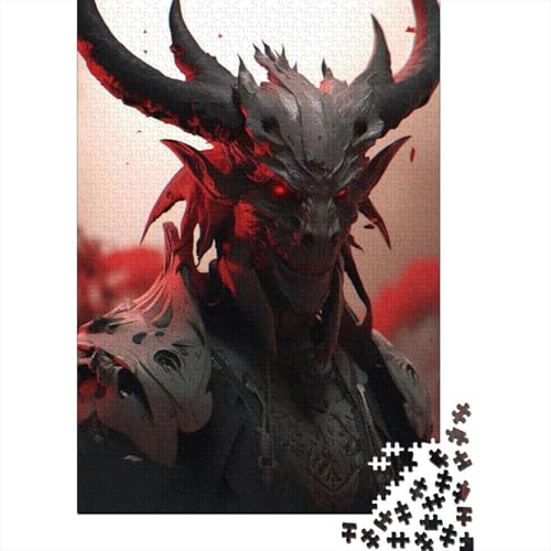 Blood Red Shadow 1000-teiliges Puzzle für Erwachsene, Spielzeug, Denkspiel, Lernspiel für Erwachsene, Stressabbau, Heimdekoration, 1000 Teile (75 x 50 cm) von GQmoney