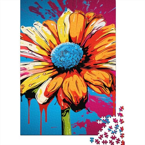 Blumen Puzzle Spielzeug Lernspiel Premium Karton Puzzle für Erwachsene Kinder Ostergeschenk 70x50cm/1000pcs von GQmoney