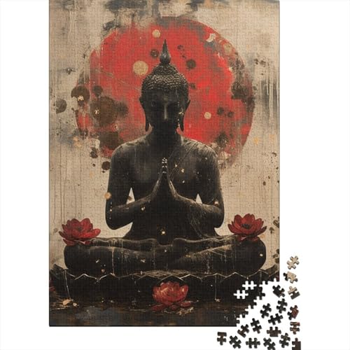 Buddha-Statue-Puzzle, Entspannung, Herausforderung, Spielzeug, Premium-Papp-Puzzle, für Erwachsene und Kinder, Ostergeschenke, 38 x 26 cm, 1000 Stück von GQmoney