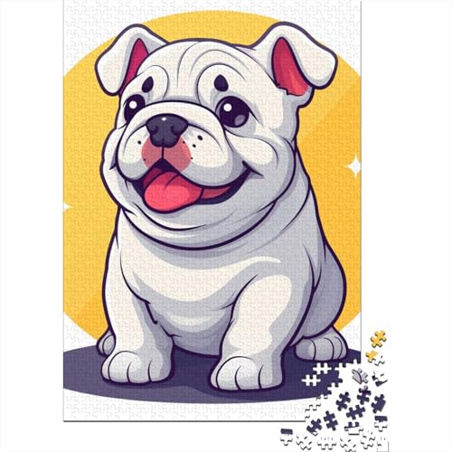 Bulldoggen-Puzzle, herausforderndes und Denkvergnügen, Premium-Puzzle, für Erwachsene, Teenager, Ostergeschenk, 70 x 50 cm, 1000 Teile von GQmoney