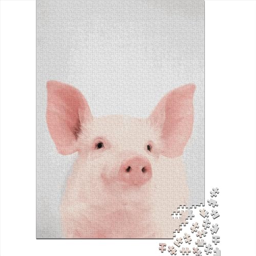 Buntes 500-teiliges Puzzle „Schweinchen“ für Kinder – Unmögliches Puzzle – Gehirntrainings-Puzzle für Kinder, 500 Teile (52 x 38 cm) von GQmoney