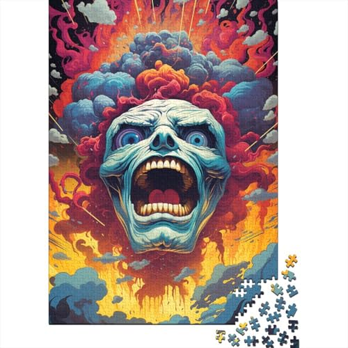 Buntes psychedelisches Monster-Puzzle, Holzpuzzle, kreative Puzzles, Teenager-Puzzles, Lernspiele, Spielzeug, 1000 Teile (75 x 50 cm) von GQmoney