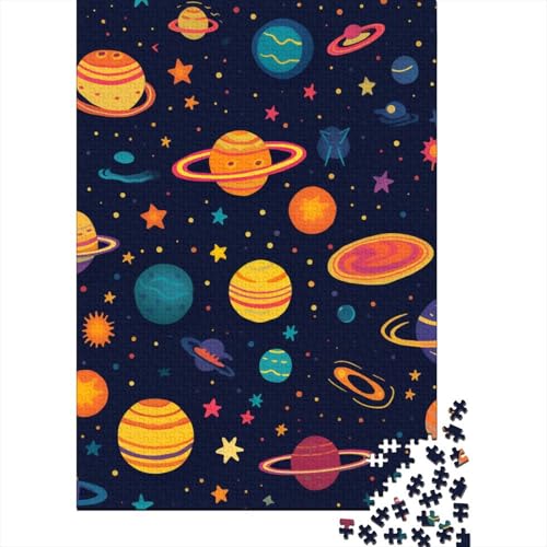 Cartoon Planet Puzzle DIY Spiel Papier Rechteckiges Puzzle für Jungen oder Mädchen Geburtstagsgeschenk 38 x 26 cm / 1000 Stück von GQmoney