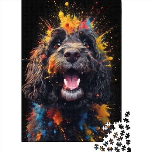 Cockapoo-Puzzle mit 1000 Teilen, Schwierigkeitsgrad: Puzzle, Lernspiele, Spielzeug, 1000 Stück (75 x 50 cm) von GQmoney