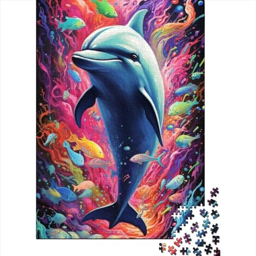 Delphin-Puzzle, 500 Teile, Puzzles für Kinder, Denksport-Puzzles für Kinder, 500 Teile (52 x 38 cm) von GQmoney