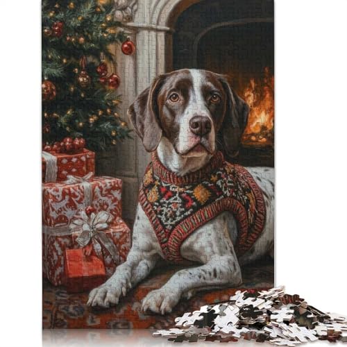 Deutscher Kurzhaar-Vorstehhund im Weihnachtspullover, Puzzle für Erwachsene, 1000 Teile, Papierpuzzles für Jugendliche ab 12 Jahren, 1000 Teile (75 x 5 Deutscher Kurzhaar-Vorstehhund im Weihnachtspullover, Puzzle für Erwachsene, 1000 Teile, Papierpuzzles für Jugendliche ab 12 Jahren, 1000 Teile (75 x 5 von GQmoney