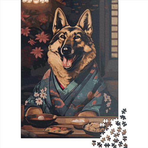 Deutscher Schäferhund-Puzzle für Kinder, 500 Teile, Puzzle, 500 Teile, Puzzle für Kinder, Kinder-Puzzlespiele, Spielzeug, 500 Teile (52 x 38 cm) von GQmoney