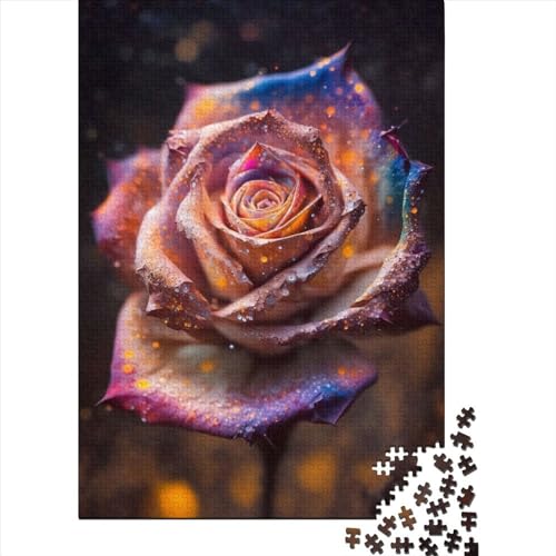 Die Rose des Universums, Puzzle 300 Teile, Holzpuzzle, Puzzle 300 Teile, Puzzle für Erwachsene, Lernspiel, Herausforderungsspielzeug, 300 Teile (40 x 28 cm) von GQmoney