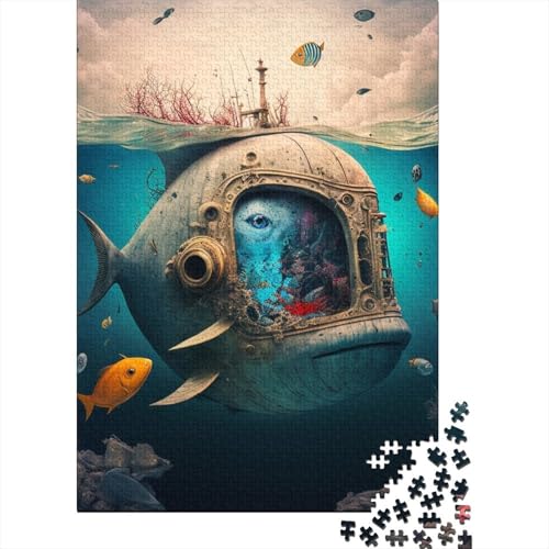 Die Unterwasserwelt4 1000-Teile-Puzzle für Erwachsene – Unmögliches Puzzle – Puzzles, Gehirntraining, Herausforderung für Kinder, 1000 Teile (75 x 50 cm) von GQmoney