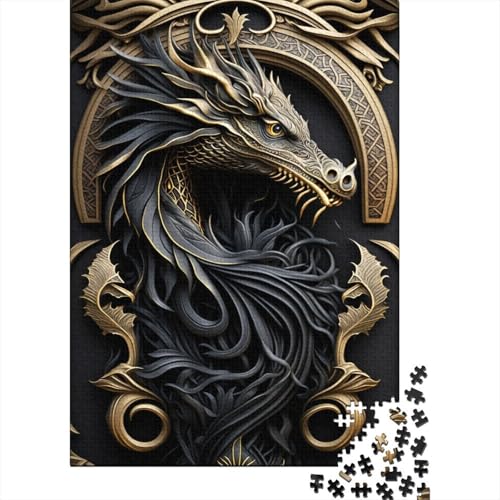 Dragon Glory Art Deco 1000-teiliges Puzzle für Erwachsene und ab 18 Jahren – Familienaktivitäts-Puzzle, Lernspiele, schwierig und herausfordernd, 1000 Teile (75 x 50 cm) von GQmoney